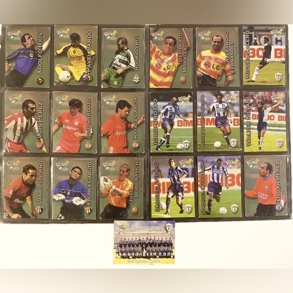 BIMBO Cards 2002 Cruz Azul America Necaxa Santos Pachuca Toluca Atlas Morelia MX - Picture 1 of 2